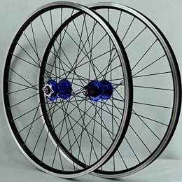 M-YN Roues VTT Bike Rim 26 / 75.5 / 29inch Mountain Bike Wheelset, Double Mur VTT Rim Version Rapide V / Disc Hybrid / Vélo De Montagne 32 Trou(Size:29inch, Color:Bleu)