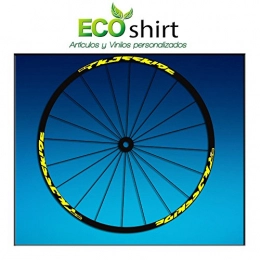 Ecoshirt Roues VTT Ecoshirt 1W-XECG-AM7U Stickers Crossride 2016 Am52 Bike MTB Downhill Jaune 29"