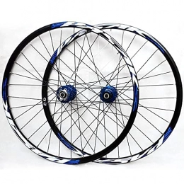Qwhone Wheelset à vélo 26.5in 29.5in 29in MTB Vélo Vélo Wheelset Alliage Aluminium Frein De Frein Mountain Roues de vélo pour 7/8/9/10/11 Vitesse,Bleu,27.5inch