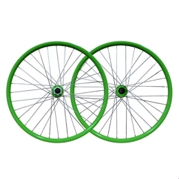 CTRIS Pièces de rechanges Roue de vélo 26 pouces roue avant arrière VTT roue double paroi en alliage d'aluminium frein à disque vélo vélo vélo 32 trous jante 7 / 8 / 9 vitesses (couleur : vert)