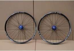 ESASAM Roues VTT Roues, ensembles de roues de vélo de montagne, jantes de vélo, freins V, boulons de roue de vélo de montagne, roues solides (couleur : noir 1 pièce) (couleur : bleu, taille : 26)