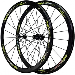 Super Light Carbon Wheels 700C Bike Wheelset, Double Wall Rim Mountain Cycling Hub Hybrid/Mountain Quick Release 24 Hole 8/9/10/11 Speed, for Mountain Bicycle