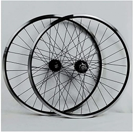 UPPVTE Pièces de rechanges UPPVTE 26 Pouces MTB Roue à vélo de vélo Roue de vélo, Porte-Cassette en Alliage à Double paroi QR Disc / V Frein 7-12 Vitesse Wheels (Color : Black hub)