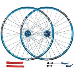 UPPVTE Pièces de rechanges UPPVTE Jaquette VTT 26"32 MTB Bicyclette de Frein à Disque pour 7 8 9 10 Vitesse Cassette Double Wall Rim Wheels (Color : Blue)