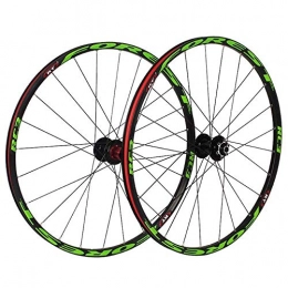 ZKORN Roues VTT ZKORN Bicycle Accessories， Bicycle Front Rear Wheels for 26" 27.5" Mountain Bike, Bike Wheel Set 7 Bearing Alloy Drum Disc Brake 8 9 10 11 Speed, Green-27.5inch