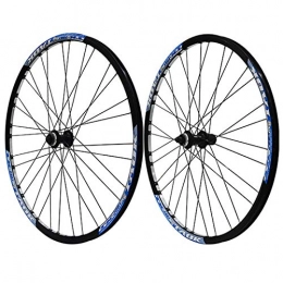 ZYHDDYJ Pièces de rechanges ZYHDDYJ Ensemble de roues de vélo de montagne de 69 cm avec verrouillage central, frein à disque à libération rapide, moyeu à double paroi pour VTT 7, 8, 9 vitesses (couleur : bleu)