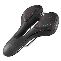 breluxx Sièges VTT breluxx Selle de vélo en gel pour VTT - Confortable et ergonomique - Noir / rouge