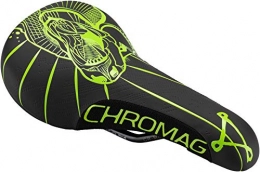 Chromag Sièges VTT CHROMAG Overture Selle VTT / MTB / Cycle / VAE / E-Bike Adulte Unisexe, Black / Tight Green, 136x243mm
