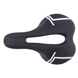 Cuque Sièges VTT Cuque Tapis de selle de VTT concave, pantalon de cyclisme inclinable, ergonomique, confortable, charge maximale de 100 kg (noir et blanc)
