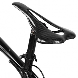 DAUERHAFT Pièces de rechanges DAUERHAFT Selle de vélo élastique Noire Respirante de Haute qualité, adaptée au vélo Pliant de vélo de Route de VTT