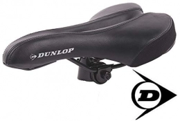 Dunlop FGM19 Selle de vélo ergonomique pour homme et femme, selle de vélo en gel respirant, résistante aux chocs, selle en gel souple, selle de vélo de course, selle de trekking, noir