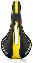 Fisecnoo Pièces de rechanges Fisecnoo Selle de vélo en gel de silicone extra doux pour VTT - Couleur : noir et jaune