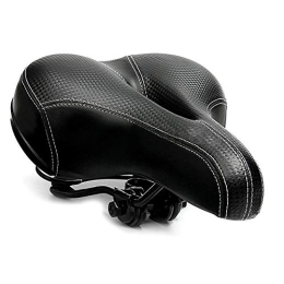 HDHUIXS Fiable Absorbant Creux Choc vélo Selle en PVC Souple Tissu de Cyclisme sur Route VTT Seat Accessoires Vélo Sécurité (Color : Black)