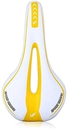 KDOQ Pièces de rechanges KDOQ Selle de vélo Gel de Silicone Coussin de Selle de vélo Extra Doux Selle Creuse de vélo Selle de vélo de Route VTT Selle de vélo (Color : White Yellow)