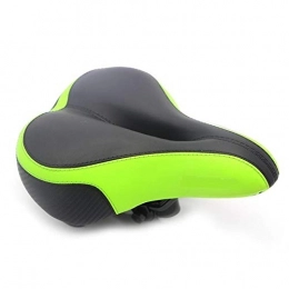 NOLOGO Pièces de rechanges Logo Seat vélo Doux et Confortable Respirant Artificielle Imitation Cuir VTT Seat Coussin vélo siège (Color : Green)