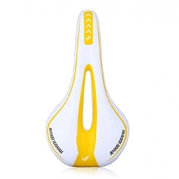 PPLAS Pièces de rechanges PPLAS Selle de vélo ergonomique en silicone super doux pour VTT - Pour homme - Couleur : blanc et jaune