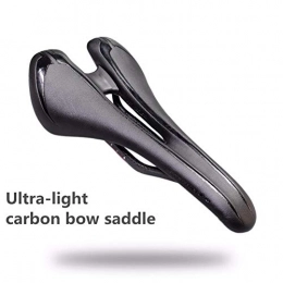 Gneric Sièges VTT Selle Velo Confort Design Creux Complet léger en Fibre de Carbone Bow Evo éponge VTT Route Seat Coussin vélo Selle Selle VTT (Color : Black, Size : One Size)