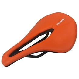 RaamKa Pièces de rechanges Selle Velo Ultralight Respirant Confortable Coussin de siège de siège de vélo de vélo de Course VTT Composants des pièces de Selle de vélo de Route Selles VTT (Color : Orange Bicycle Seat)