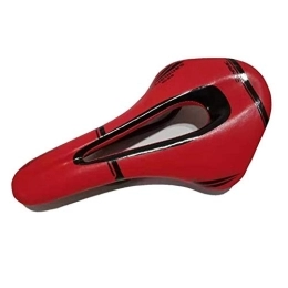 SOWUDM Pièces de rechanges Selle VTT Ultraléger Full Carbon Selle vélo de Course Siège Route Selle Homme sans Vélo Seat Mat vélo Pièces de Rechange VéLo Selle (Color : Red Logo)