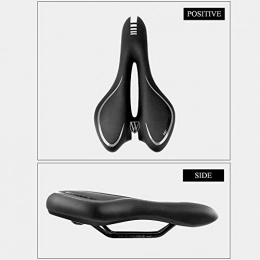 NOLOGO Sièges VTT VTT Selle Selle de vélo Fats Artificielle et polyuréthane vélo Coussin d'assise 3-Couche Soft Design Respirante Noir