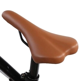 VGEBY1 Repuesta Asiento de Bicicleta, 2 Colores Cojín de Ciclismo de sillín de Bicicleta de Cuero PU Resistente a los Golpes y Resistente al Desgaste(Marrón)