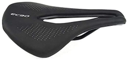 DHF Repuesta Asiento de bicicleta ligero de gel, transpirable, diseño ergonómico para bicicletas de carretera de montaña, ciclismo (color negro)