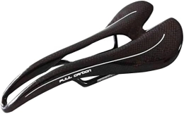 Asiento de bicicleta ligero y brillante de fibra de carbono para bicicleta de nivel superior para mujeres y hombres, color negro
