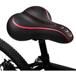Atrumly - Sillín de bicicleta de repuesto acolchado a prueba de golpes, esponja, cojín de esponja para sillín de bicicleta, rojo