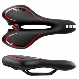 Cojín hueco para bicicleta, relleno de grasa artificial es más suave y transpirable, apto para todo tipo de bicicletas (rojo)