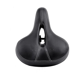 DHZZ Un asiento de bicicleta de montaña grueso, suave, cómodo y resistente al desgaste a prueba de golpes para hombres y mujeres (color negro)