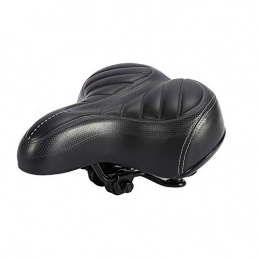 GOTOTOP - Sillín de bicicleta de gel para bicicleta (ancho, cómodo), color negro