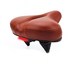 luckiner Repuesta luckiner Cojín de sillín de bicicleta con luz trasera para asiento de bicicleta, diseño ergonómico, absorción de golpes, color marrón