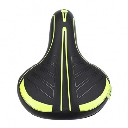 Nopera - Asiento de gel universal para bicicleta, almohadilla suave que absorbe los golpes, ancho y extra cómodo, repuesto para sillín de bicicleta, verde