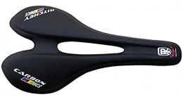 SXCXYG Repuesta Sillin MTB Sillín de Carbono Sillín de Cuero de PU Suave MTB Carretera Bicicleta Sillín Asiento de Monte Ciclismo Piezas de Bicicleta Bicicleta SillíN (Color : Black)
