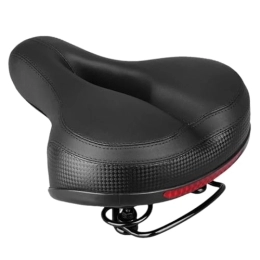 Generic Repuesta Sillín de bicicleta extra ancho cómodo ultra suave sillín de bicicleta de montaña acolchado asiento almohadilla bicicleta piezas de repuesto negro