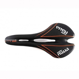 DUNRU Repuesta SillíN Mtb Asiento MTB sillín ultraligero de bicicletas de montaña ergonómico cómodo camino de onda montar de la bici de ciclo del asiento Bicicleta SillíN ( Color : Black orange , Size : One size )