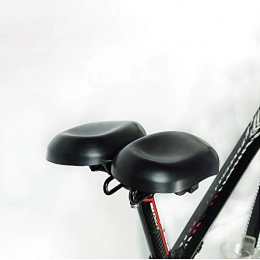 Verdelife Repuesta Verdelife - Sillín de bicicleta con doble almohadilla para bicicleta, sin nariz, ajustable, diseño a prueba de golpes