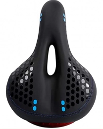 YBN Repuesta YBN Asiento de bicicleta con luz trasera de espuma viscoelástica silla de montar impermeable y transpirable, acolchado para hombres / mujeres, bicicletas de montaña y bicicletas de carretera, color azul