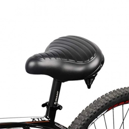 ZOOENIE Asientos de bicicleta de montaña ZOOENIE Sillín de bicicleta suave y ancho, cómodo estilo vintage, de poliuretano, impermeable, accesorio para bicicleta, color negro