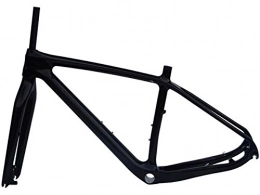 Flyxii Cuadros de bicicleta de montaña Carbone 3 K brillant 29er VTT Cadre de vélo (pour BSA) 48, 3 cm + Fourchette