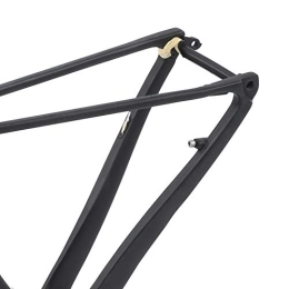 Eulbevoli Repuesta Cuadro de bicicleta, fibra de carbono de repuesto para bicicleta de montaña, cuadro de horquilla delantera con clip para tija de sillín, eje de tubo, gancho trasero para bicicleta de(29ER*17 inch)