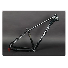 HerfsT Repuesta Cuadro MTB Cuadro de bicicleta de montaña rígida 27, 5 / 29er 15'' / 17'' / 19'' XC Cuadro de aleación de aluminio Enrutamiento de freno de disco QR interno 135 mm (Color: Negro Blanco, Tamaño: 29 * 19'')