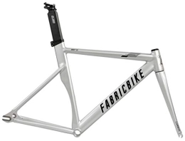 FabricBike Repuesta FabricBike Aero - Cuadro para Bicicleta Fixie, Fixed Gear, Single Speed, Cuadro de Aluminio y Horquilla de Carbono, 5 Colores, 3 Tallas, 2, 145g (Talla M) (Space Grey & Black, L-58cm)