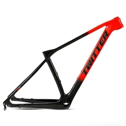 YOJOLO Repuesta YOJOLO Carbono Cuadro MTB 27.5 / 29 Pulgadas Bicicleta De Montaña XC Cuadro 15'' / 17'' / 19'' Freno De Disco Cuadro BB92 Liberación Rápida 135mm (Color : Red, Size : 27.5x15'')