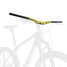 QFWRYBHD Manillares de bicicleta de montaña 31, 8 Mm Fibra De Carbono Manillar Bicicleta Montaña 580 / 600 / 620 / 640 / 660 / 680 / 700 / 720 / 740 / 760mm Manillar Bicicleta Extra Largo Manillar MTB Riser (Color : Yellow, Size : 760mm)