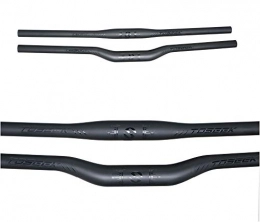 Mdsgfc Repuesta Black UD Matte Full Carbon Fiber MTB Bicycle Horizontal Handlebar Riser Flat One Shaped Handlebar Parts Flat 600 mm