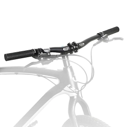 DFNBVDRR Manillares de bicicleta de montaña DFNBVDRR Manillar MTB 31, 8mm Manillar De Bicicleta De Montaña 640 / 680 / 720 / 740mm Barra Elevadora Extra Larga Manillar De Aleación De Aluminio (Color : Black, Size : 740mm)