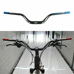 HEZHU Bicicleta de montaña izquierda MTB 31,8 mm High Riser manillar apto para 22,2 mm izquierda (azul)