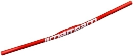 NAKEAH Repuesta Manillar de fibra de carbono for bicicleta de montaña, manillar MTB, manillar plano XC DH, manillar de carreras, manillar recto for bicicleta de montaña (Color : Red White, Size : 760mm)