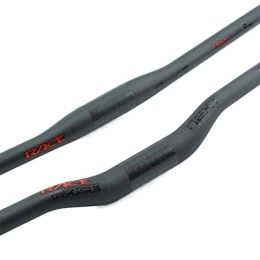 UGIF Manillares de bicicleta bicicleta de montaña mate 3 K fibra de carbono manillar de bicicleta MTB carbono rojo+negro color (color: plano 620mm)